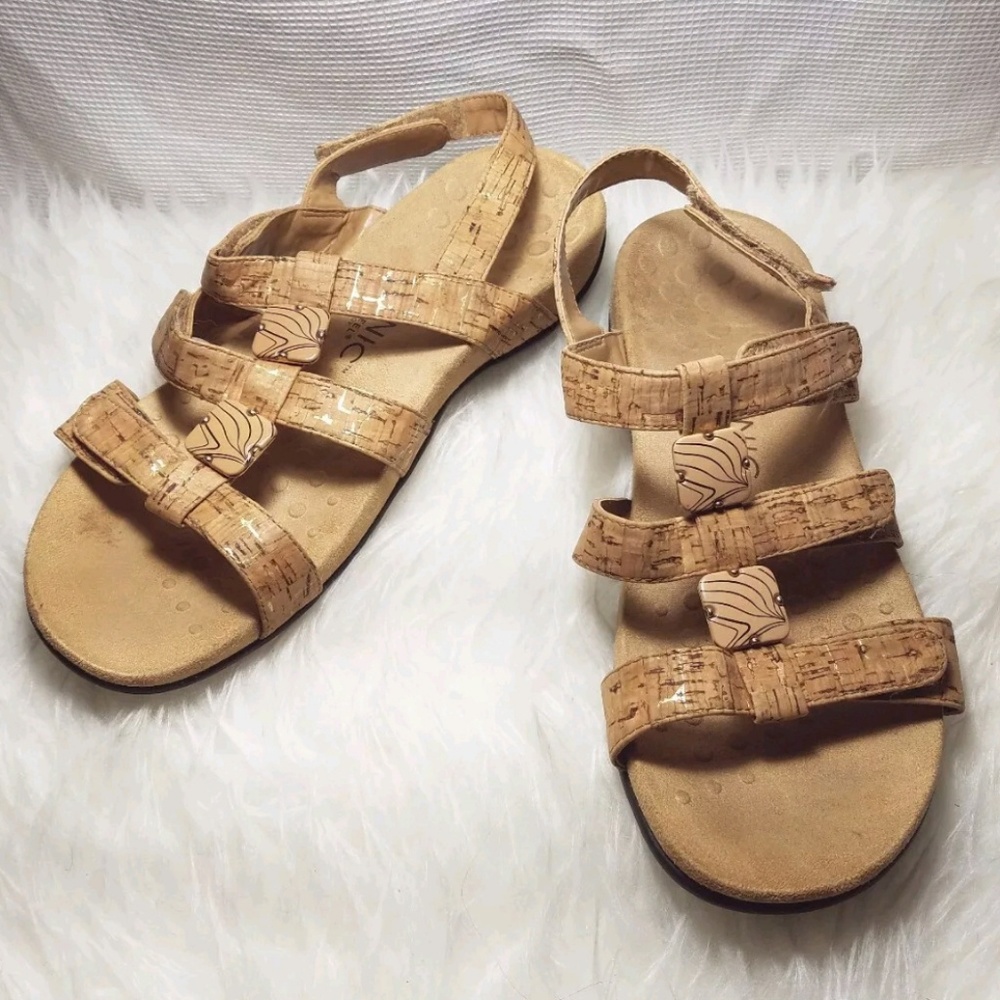 Vionic Amber Orthopedic Strappy Sandals Cork